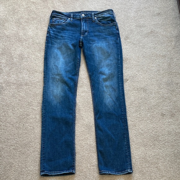 Silver Jeans Men's Dark Blue Straight Jeans Size 32x34 - Picture 2 of 11